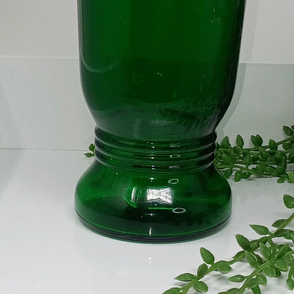Elegant Green Glass Vase